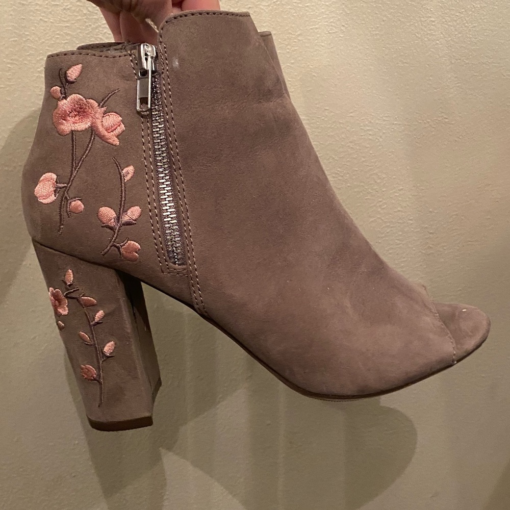 open toe booties